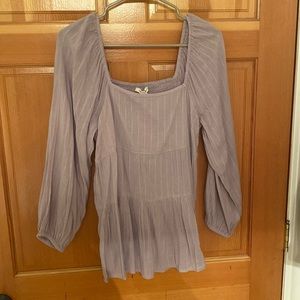 American Eagle Flowy Lavender Blouse